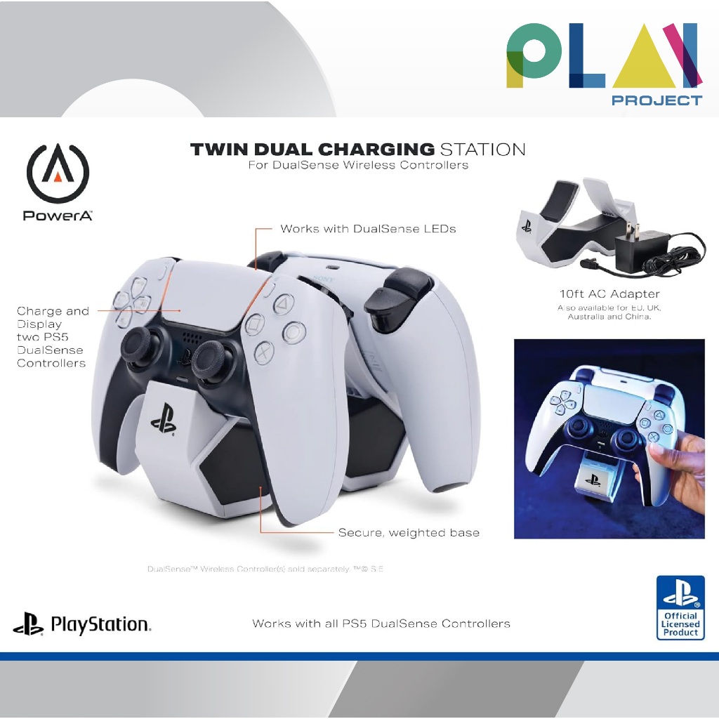 PowerA Solo/Twin Charging Station แท่นชาร์จจอย สำหรับ PS5 DualSense Wireless Controllers