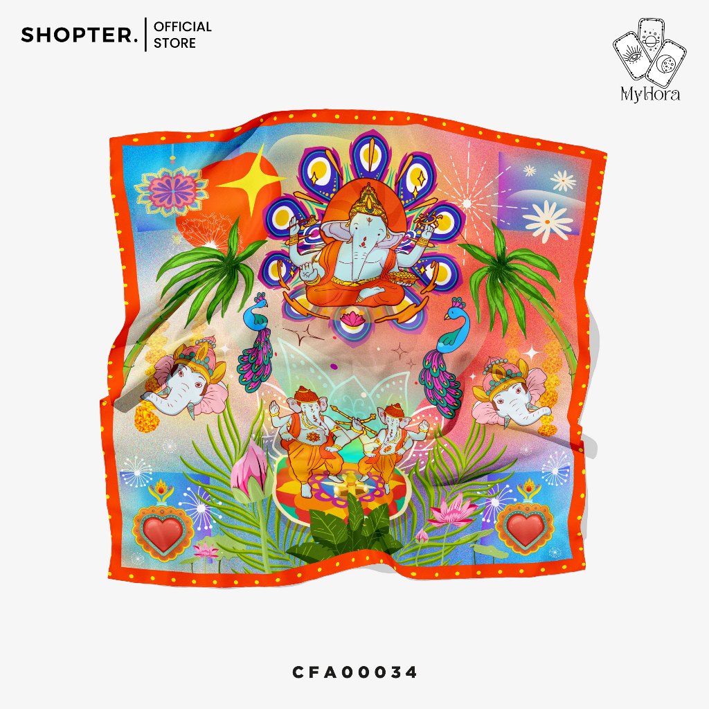 ผ้าพันคอพิมพ์ลาย ฮินดู Collection I รหัส CFA00034 #MyHora