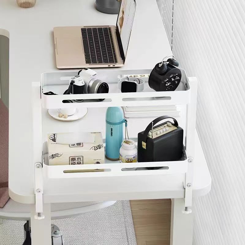 ชั้นเก็บของเดสก์ท็อป ชั้นวางของบนโต๊ะ ชั้นวางของบนโต๊ะคอมพิวเตอร์ ชั้นเก็บของบนโต๊ะทำงาน ไม่ใช้พื้นที่ จัดเก็บของเป็นระเ - รูปที่ 6