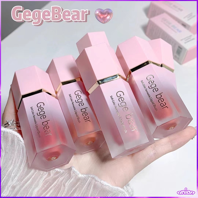 Gecomo บลัชออนเนื้อครีม เนื้อแมตต์กํามะหยี่ สีชมพู 3 สี