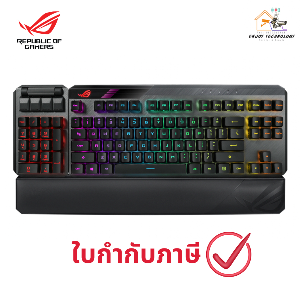 คีย์บอร์ดเกมมิ่ง ASUS ROG CLAYMORE II /BLUE SWITCH/TH ประกันศูนย์