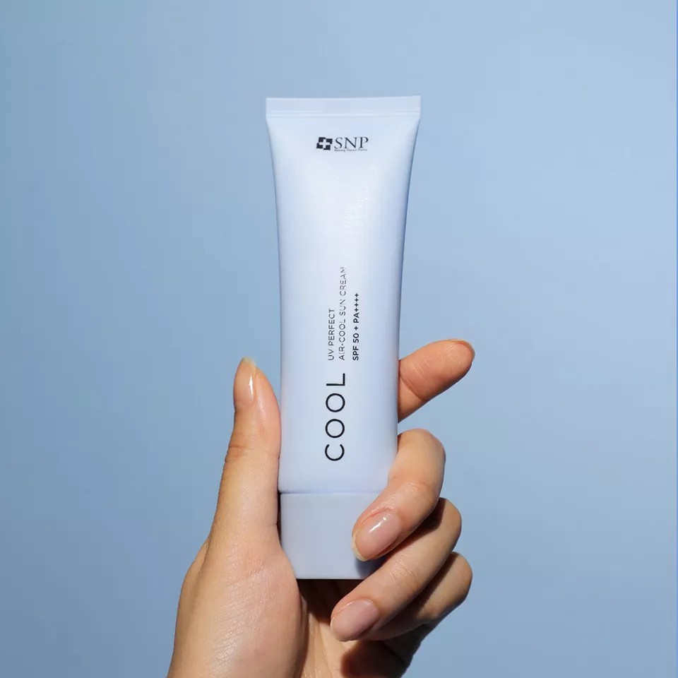 [1ชิ้น] SNP UV Perfect Air Cool Sun Cream 50ml SPF 50 + PA++++ ครีมกันแดดสูตรเย็น