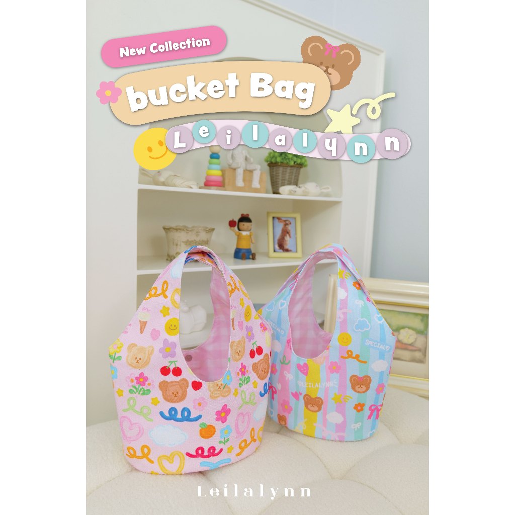 กระเป๋าผ้า LEILALYNN Bucket Bag