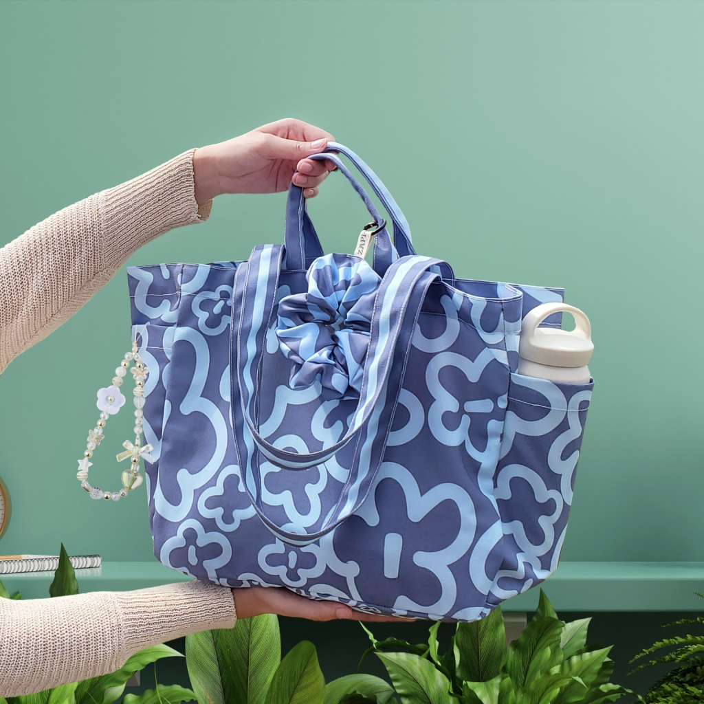 Zappgirlbrabra-Sunday bag กระเป๋าแคนวาส Sunday ใส่ได้ทั้ง notebook, iPad และขวดกระบอกน้ำ 2 ข้าง