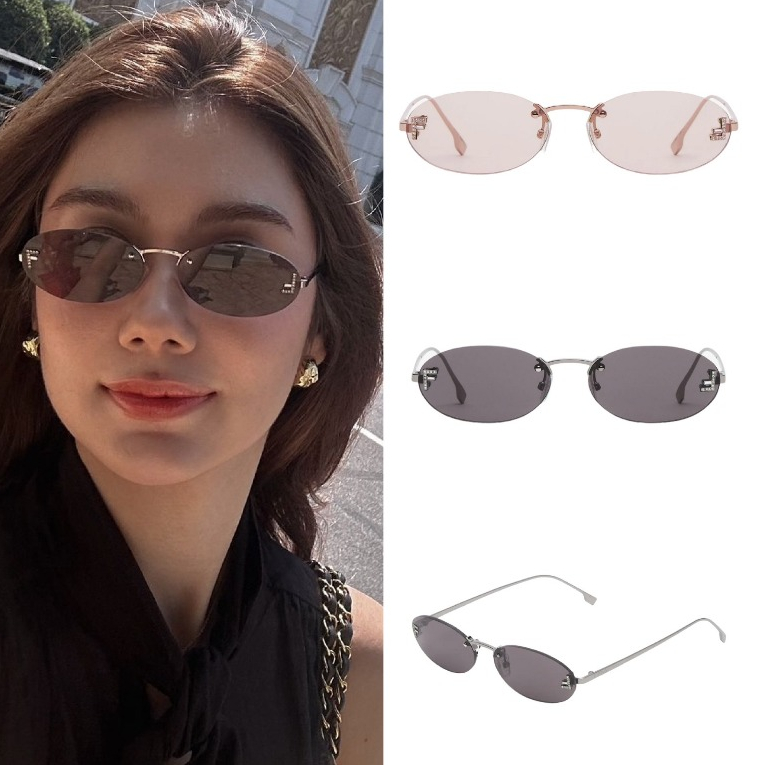 แว่นกันแดด Fendi First Rimless Oval สินค้ามาใหม่ ของแท้100% รับประกัน1ปี พร้อมอุปกรณ์ครบset