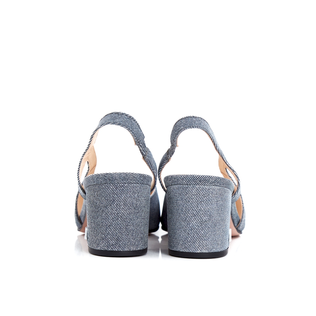 O&B รองเท้าหนังแท้ รุ่น FEMME HEELS IN DARK DENIM-11205SU07547F_H4BLXX