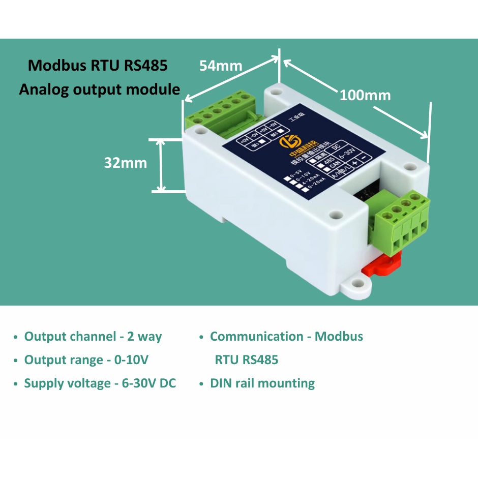 Modbus RTU RS485  Analog output module