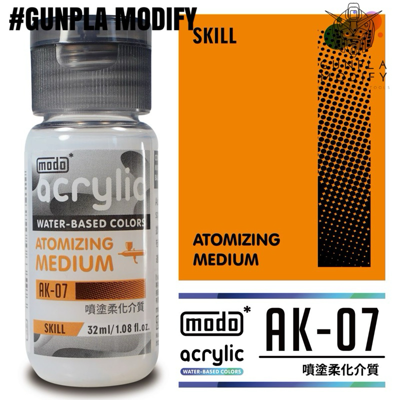 MODO COLOR AK07 ATOMIZING MEDIUM สื่อทำให้สีเหลวบางใช้กับสีอะคริลิคสูตรน้ำที่ไม่เป็น Metallic ขนาด 30ml