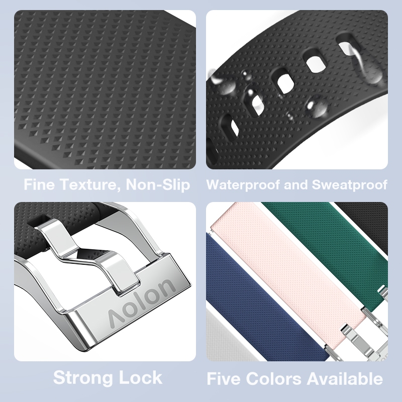 Huafit x Aolon WH08 22 มม.สายซิลิโคนสําหรับ Curve/GT5pro/Tetra S2/GTS2024/ECG/Navi R3 22mm strap