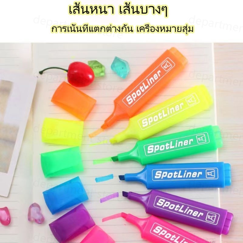 ปากกาเน้นข้อความ ปากกาเน้นข้อความความจุขนาดใหญ่ 4 แพ็ค ปากกาเน้นข้อความคงที่ มีหลายสีให้เลือก - รูปที่ 3