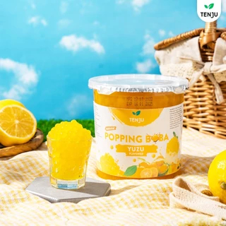 Tenju ไข่มุกป๊อป รสยุสุ 1.2 กิโลกรัม มุกป๊อป Yuzu popping boba topping (ตรา เทนจู)
