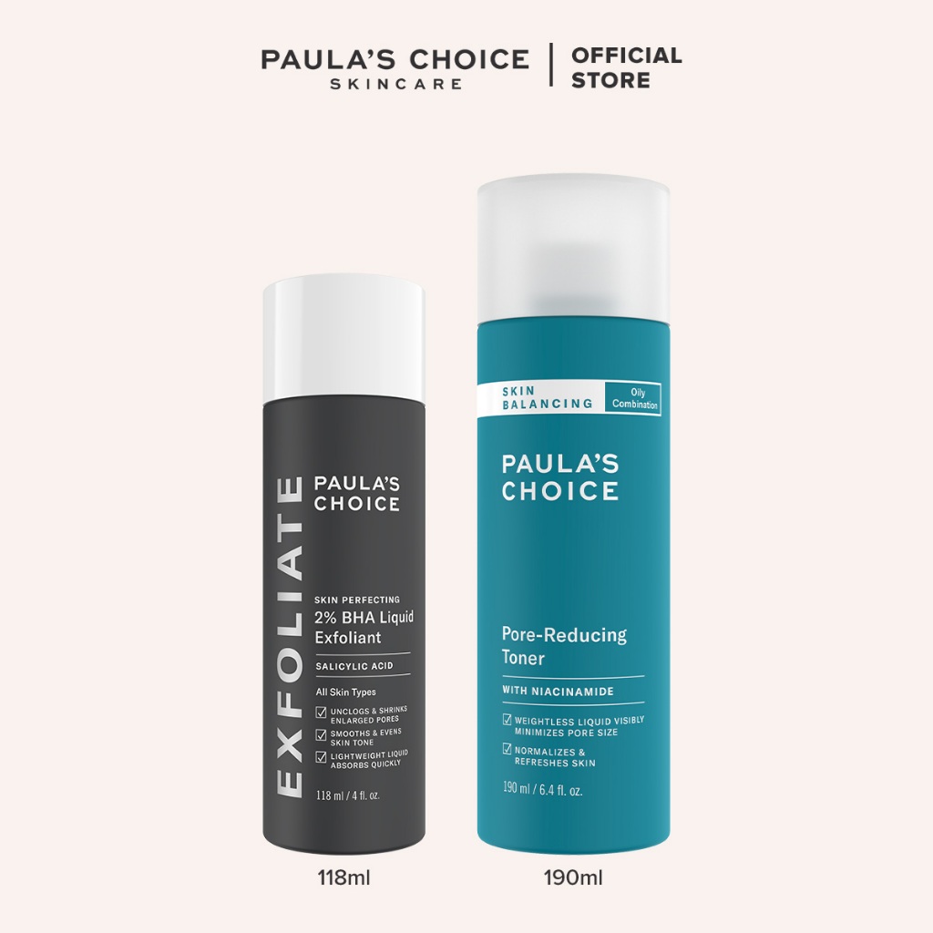 Paula's Choice Pore Reducing Essentials Set (Toner + Exfoliator)