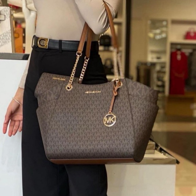 MICHAEL KORS 35F1GTVT3B JET SET LARGE LOGO SHOULDER BAG MK ทรงช้อป