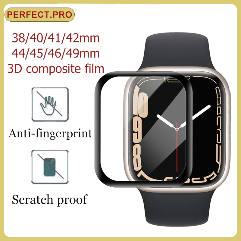 ตัวป้องกันหน้าจอนาฬิกาอัจฉริยะสำหรับ Series11 10 9 8 7 6 5 4 3 2 1 3D ฟิล์มคอมโพสิต 49mm41mm45mm46mm 40mm44mm 38mm42mm