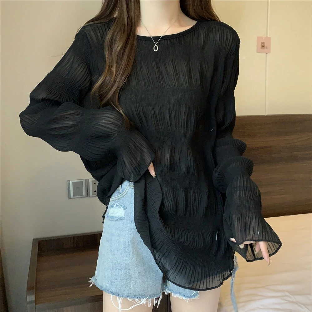 LHSunday Fashion clothing เสื้อแฟชั่นผู้หญิงแขนยาว เสื้อผู้หญิงงานมาใหม่ เนื้อผ้าดีมาก ใส่สบายแขนยาวทรงสุภาพ คุณภาพดีมาก