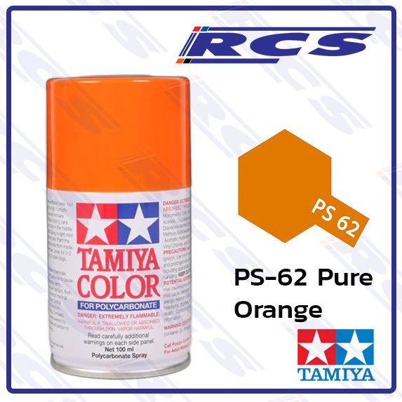🎨TAMIYA 86062 PS-62 PURE ORANGE  สีสเปรย์  ใช้พ่นบอดี้ใส รถบังคับวิทยุ