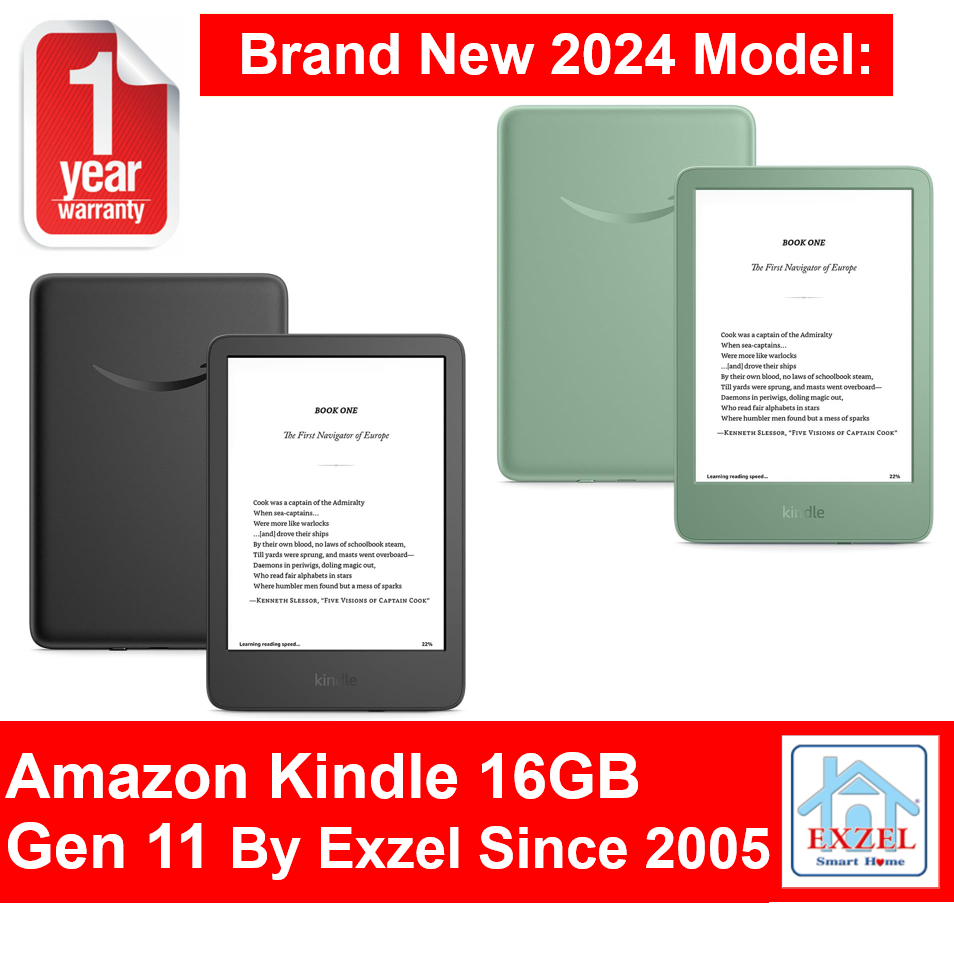 Amazon Kindle 2024 Release - Gen 11 - 1 Yr Warranty - 16GB US Version - Ebook Reader Fast Ship in 1 Day from Bangkok
