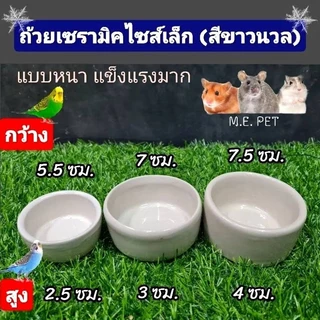 ชามเซรามิคสำหรับสัตว์เลี้ยง ถ้วยอาหารสัตว์เลี้ยง หลายแบบ หลายขนาด อ่านก่อนสั่ง (ส่งคละสี)