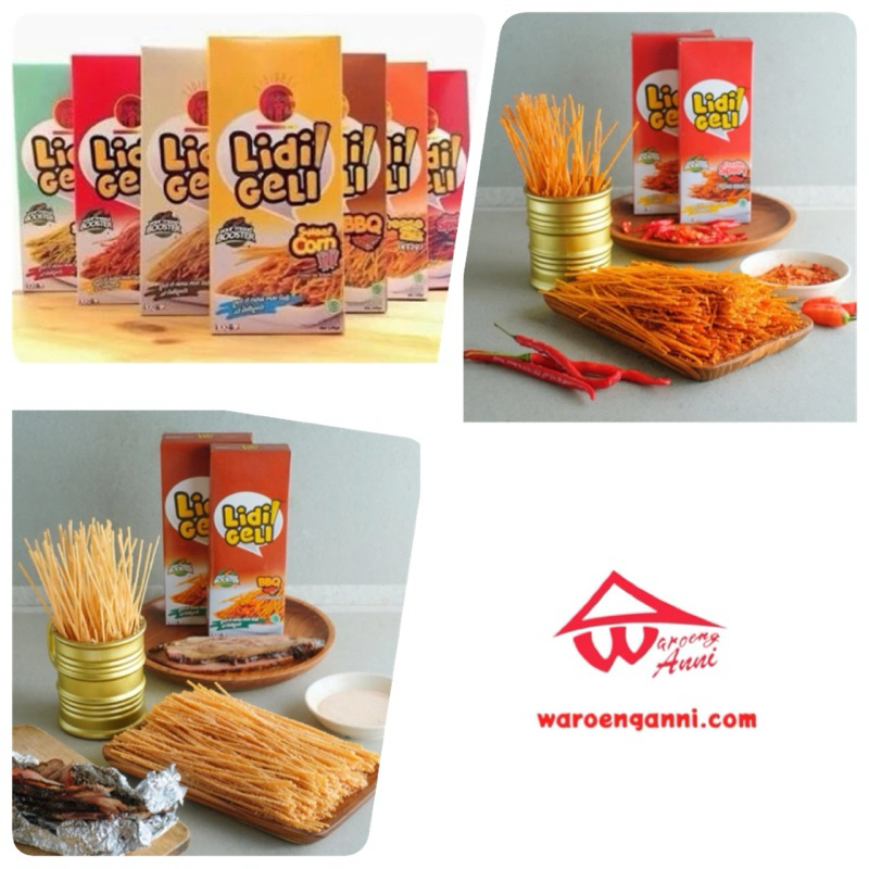 Indonesia Lidi Geli Spicy & BBQ Flavors 90 grams Crunchy Snacks