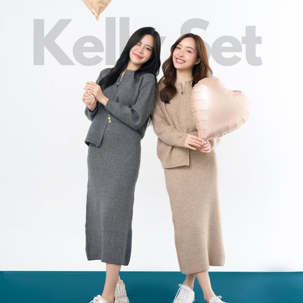 Coatmmater – Kelly SET ชุดเซ็ทเสื้อไหมพรมและกระโปรง ราคา ถูกที่สุด ดีลบีเคเค