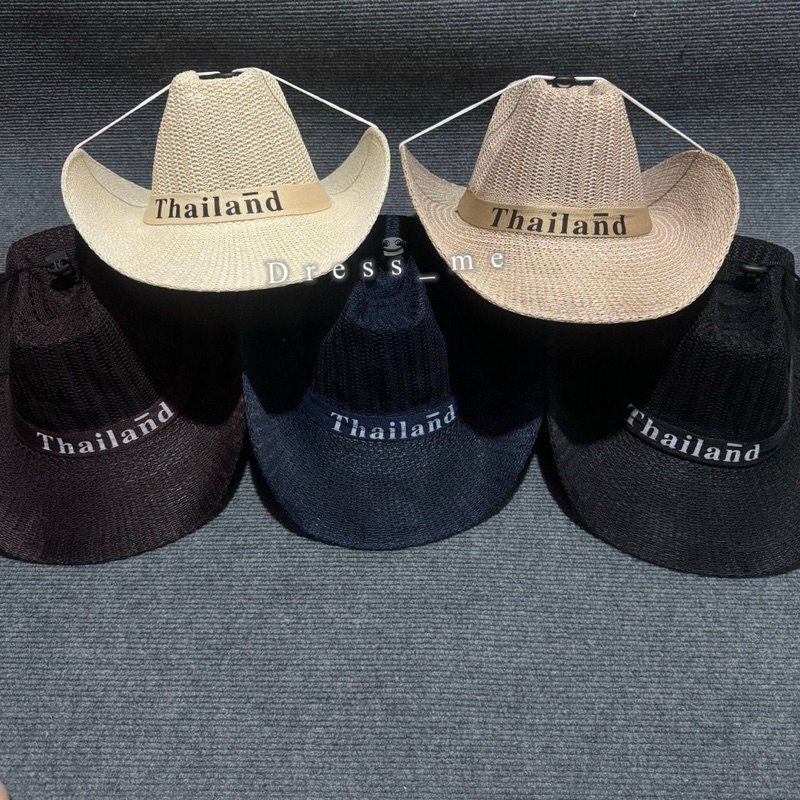หมวกคาวบอยTHAILAND ปีกกว้าง แฟนซี สไตล์คาวบอย ตะวันตก เครื่องแต่งกาย  ผู้ใหญ่ ผู้ชาย ผู้หญิง กันแดด ปีกรอบ
