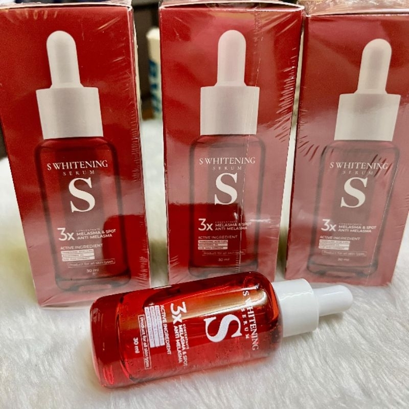 6 ขวด  s whitening เซรั่ม  เอสเซรั่ม  s perfect serum 30ml