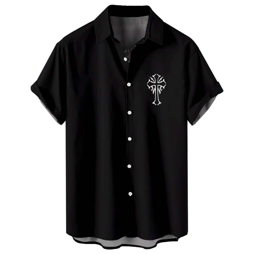 เสื้อฮาวาย แขนสั้น ไม่ต้องรีด ผ้าเกาหลี ไซส์ XXL อก 46