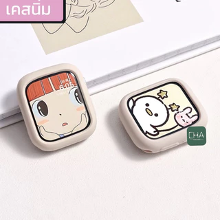 Case ด้าน Silicon เคส smart เคสสําหรับแอปเปิ้ลวอช Watch11 10 9 8 7 6 se 5 4 3 2 1 case 40/41/44/45/46mm เคสซิลิโคน เคส