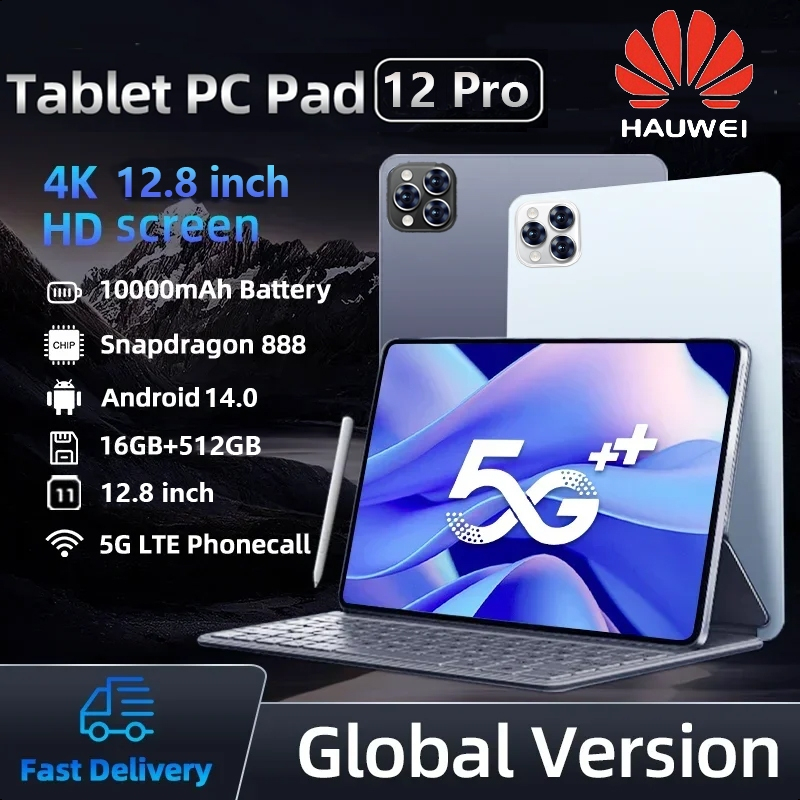 รับประกันศูนย์ไทย 3ปี HAUWEI Pad 12Pro 12.8นิ้ว 8800mAh 16+512GB 2SIM เกม สำนักงานการศึกษาออนไลน์คอมพิวเตอร์แท็บเล็ต COD