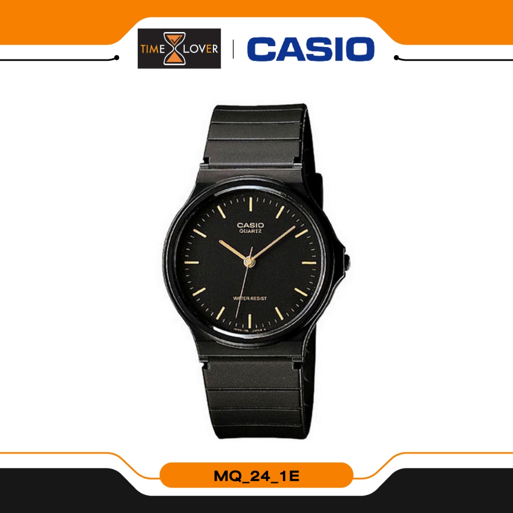 Casio Standard นาฬิกาข้อมือผู้ชาย สายเรซิ่น รุ่น MQ-24-1E - สีดำ