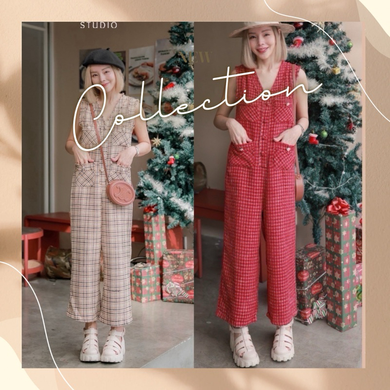 chaline จั้มสูทผ้าทวิตญี่ปุ่น เนื้อผ้านุ่มที่สุด