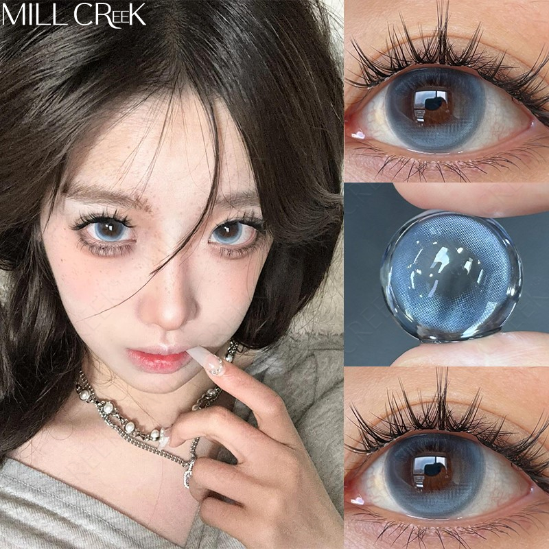 ✅COD [จัดส่ง2-3วัน] MILL CREEK คอนแทคเลนส์ สีน้ำเงิน 14.5mm 0.00องศา 12 เดือน ใส่สบาย คอนแทคเลนส์สี