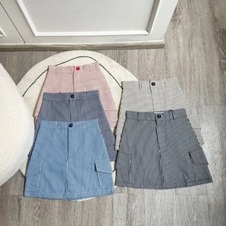 BONNYY Skirt กระโปรงสั้น ทรงคาโก้มีกางเกงซับ