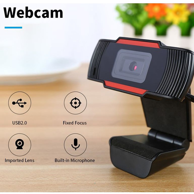 Webcam กล้องเว็บแคม 480p ความชัด 12 ล้านพิกเซล ไมค์ในตัว OKER -019
