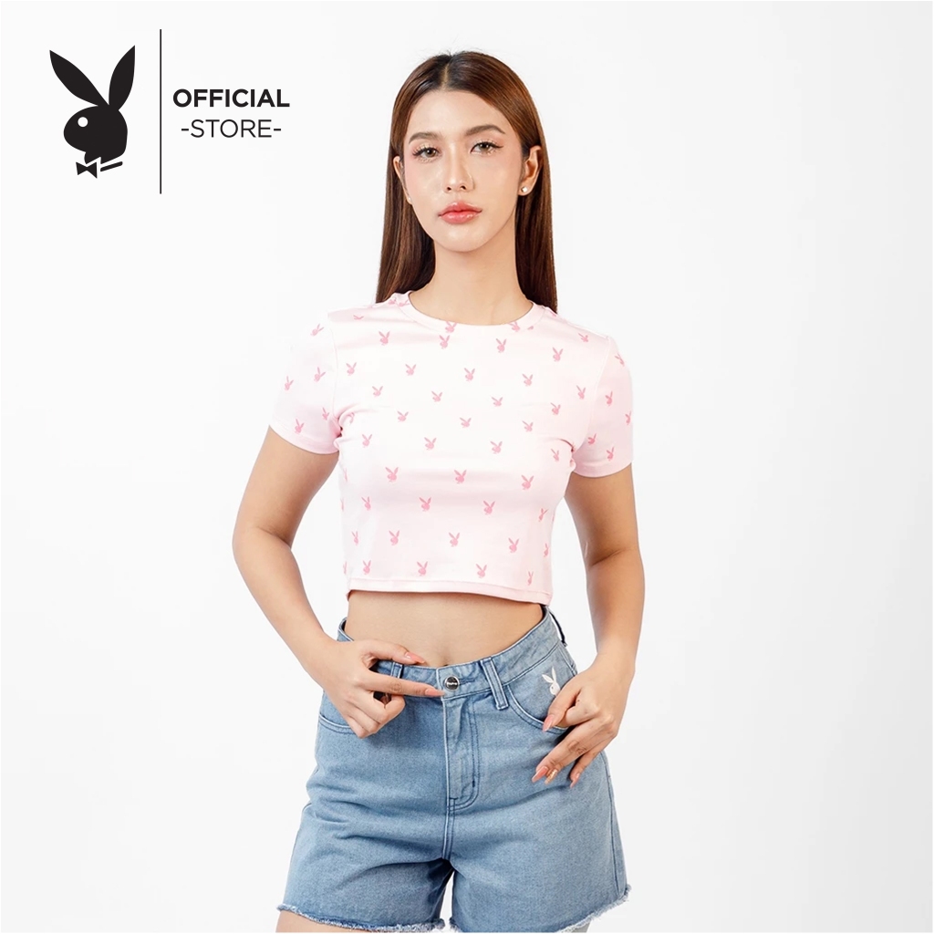PLAYBOY เสื้อผ้าผู้หญิง/เสื้อ/เสื้อยืด รุ่น P1WT243TB041PK
