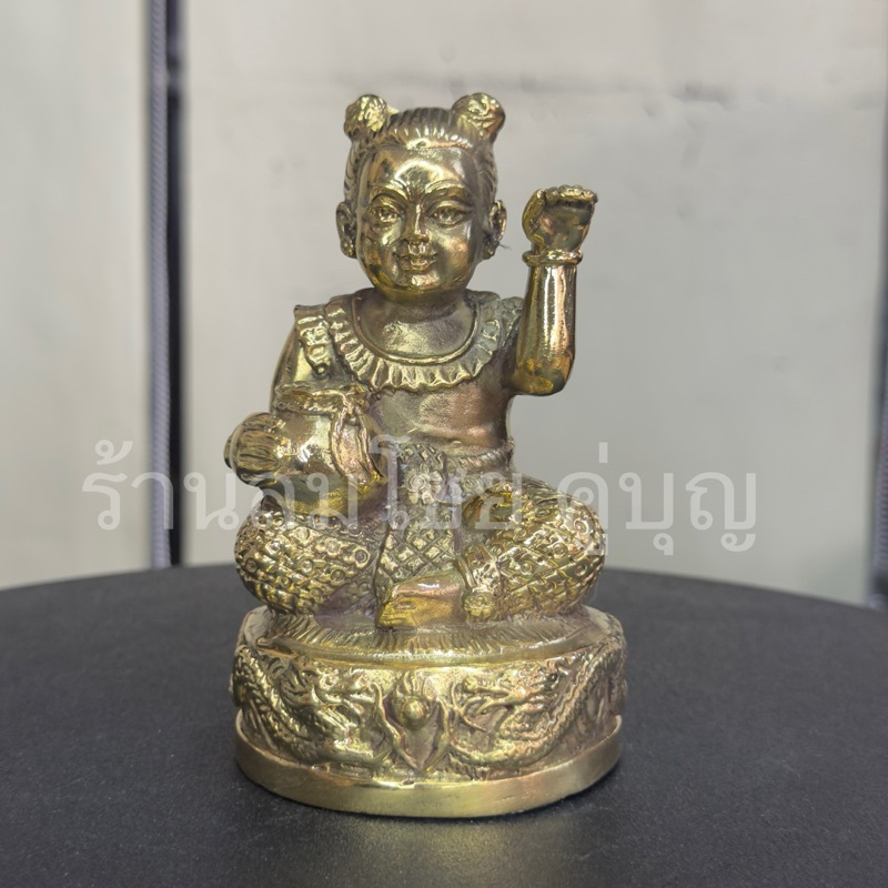 กุมารี กุมารผู้หญิง เนื้อทองเหลือง ขนาด3นิ้ว สูง4.5นิ้ว