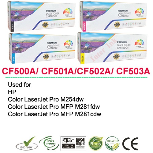 ตลับหมึก CF500A / CF501A / CF502A / CF503A (202A) สีดำ/ สีฟ้า/ สีเหลือง/ สีแดง Full Color