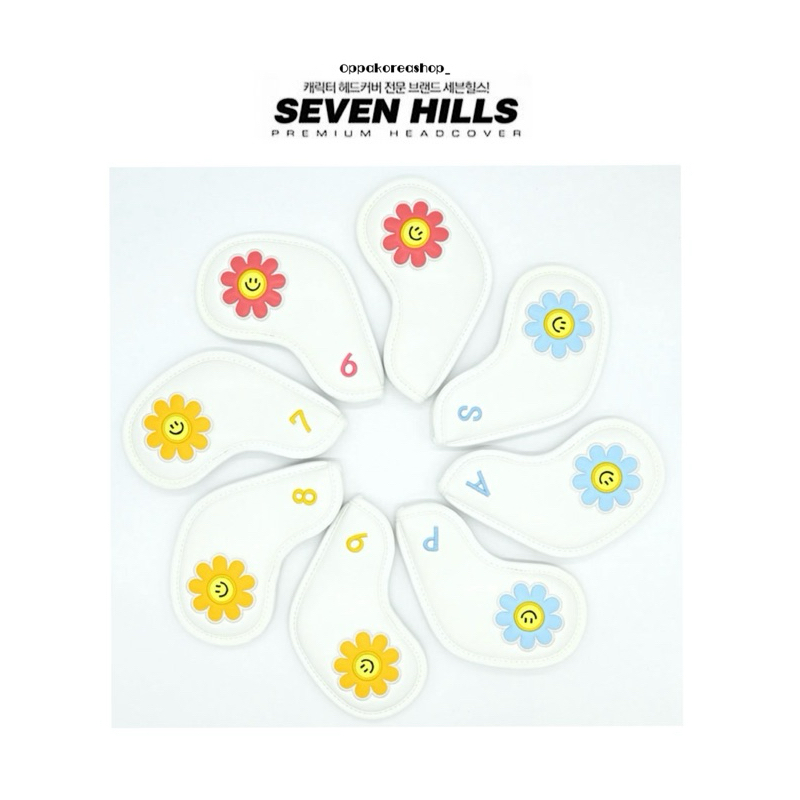 🇰🇷✨ [Limited Special Offer] Seven Hills Flower Series Iron Head Cover 한정특가] 세븐힐스 플라워시리즈 아이언 헤드커버 ✨🇰🇷