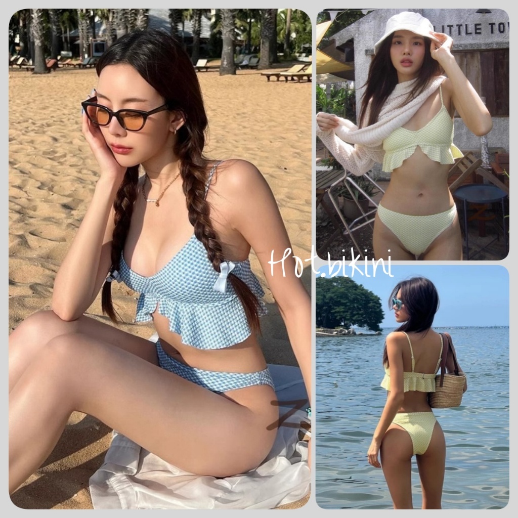 Hot.bikini ส่งไวจากไทย ชุดบิกินี่ ชุดว่ายน้ำ bikini สไตล์เซ็กซี่ เซ็ต2ชิ้น สไตล์เกาหลี สไตล์เกาหลี ชายหาด swim