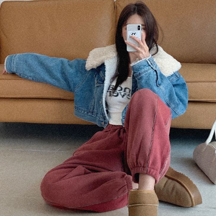 (พร้อมส่ง) เสื้อ แจ็คเก็ต รุ่น Fur Denim Jacket| PENN STUDIO