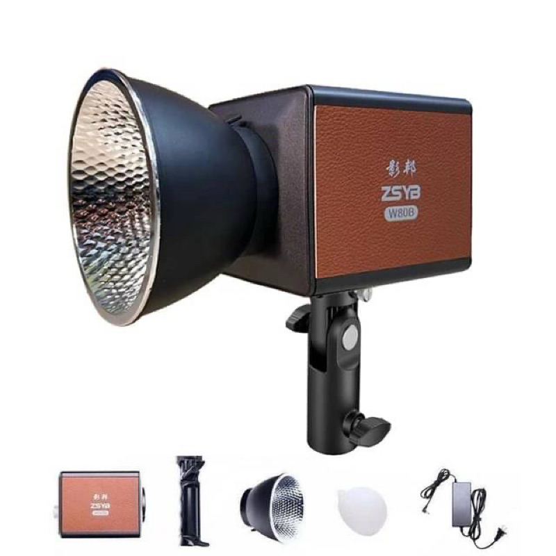 มีส่งด่าน ไฟวิดีโอ ไร้สาย ZSYB W80B Bi Color 2700-6500k LED Video Light COB 80w แบตในตัว น้ำหนักเบา พกพาง่าย