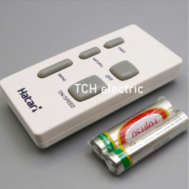 HATARI อะไหลแท้ รีโมทพัดลมสไลด์/ติดผนัง มีถ่านพร้อมใช้งาน รุ่น P16R3 P18R1 W16R4 W16R6 (Natural) และ