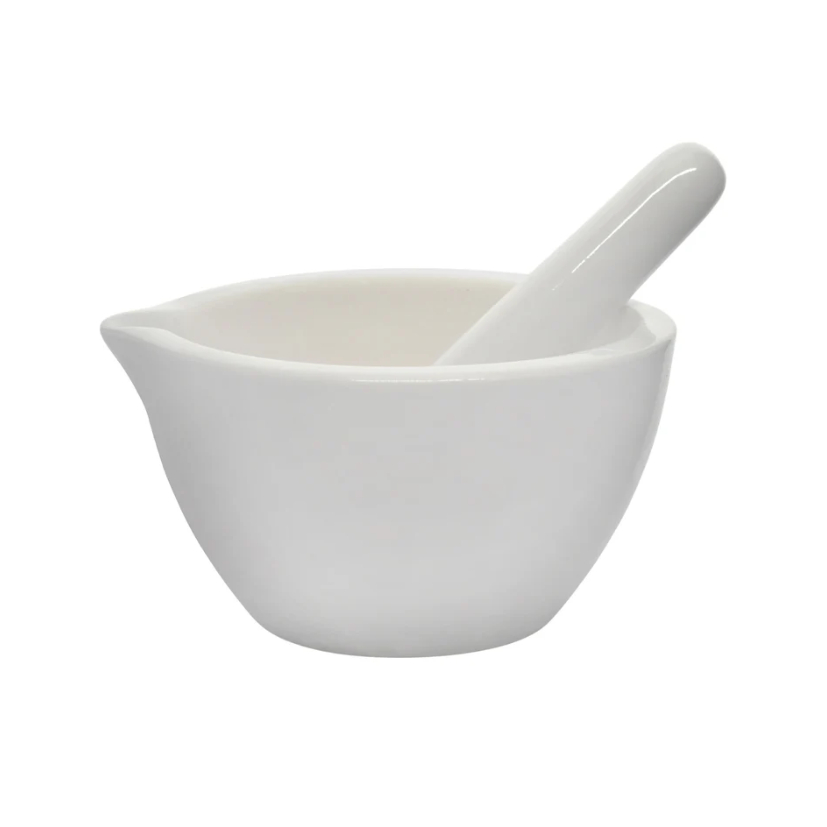 โกร่งบดยา, ครกและสาก เซรามิก ครกบดเม็ดยา Porcelain Mortar & Pestle Set 275ml
