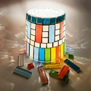 อนุภาคกระเบื้องโมเสคคริสตัลสีสันสดใส 50g Colorful crystal mosaic tile particles DIY handicraft materials