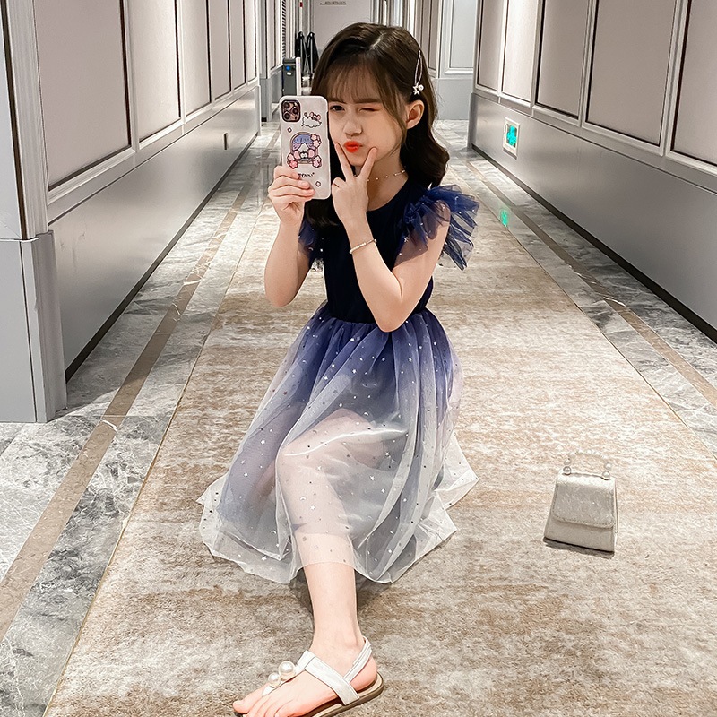 PRINCESS KESLI  ชุดเอลซ่า ชุดเจ้าหญิง เดรสเจ้าหญิงเด็ก ชุดราตรีชุดเดรสยาวเด็ก 1-7 ปี