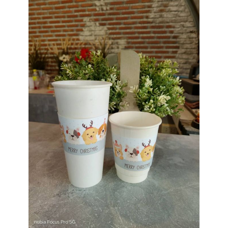 ปลอกสวมแก้วกาแฟลายปีใหม่ชื่อลายคริสมาสหมาขั้นต่ำ 200 ชิ้นชิ้นละ 1 บาท