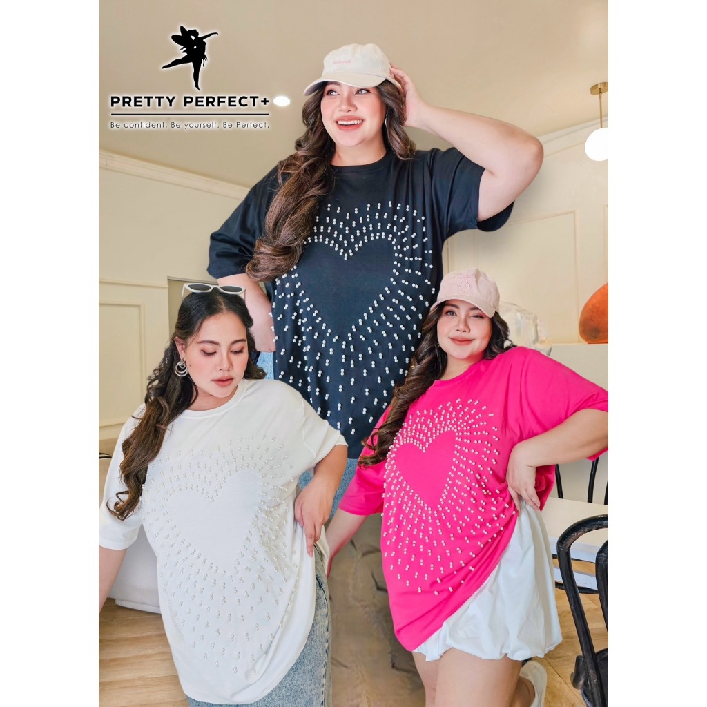 เสื้อคอกลม ตอกมุข รูปหัวใจ อก 46-66 สวยมาก ใส่สบาย ใส่ได้ตลอด ไม่ควรพลาด พลัสไซส์ เสื้อผ้าสาวอวบอ้วน