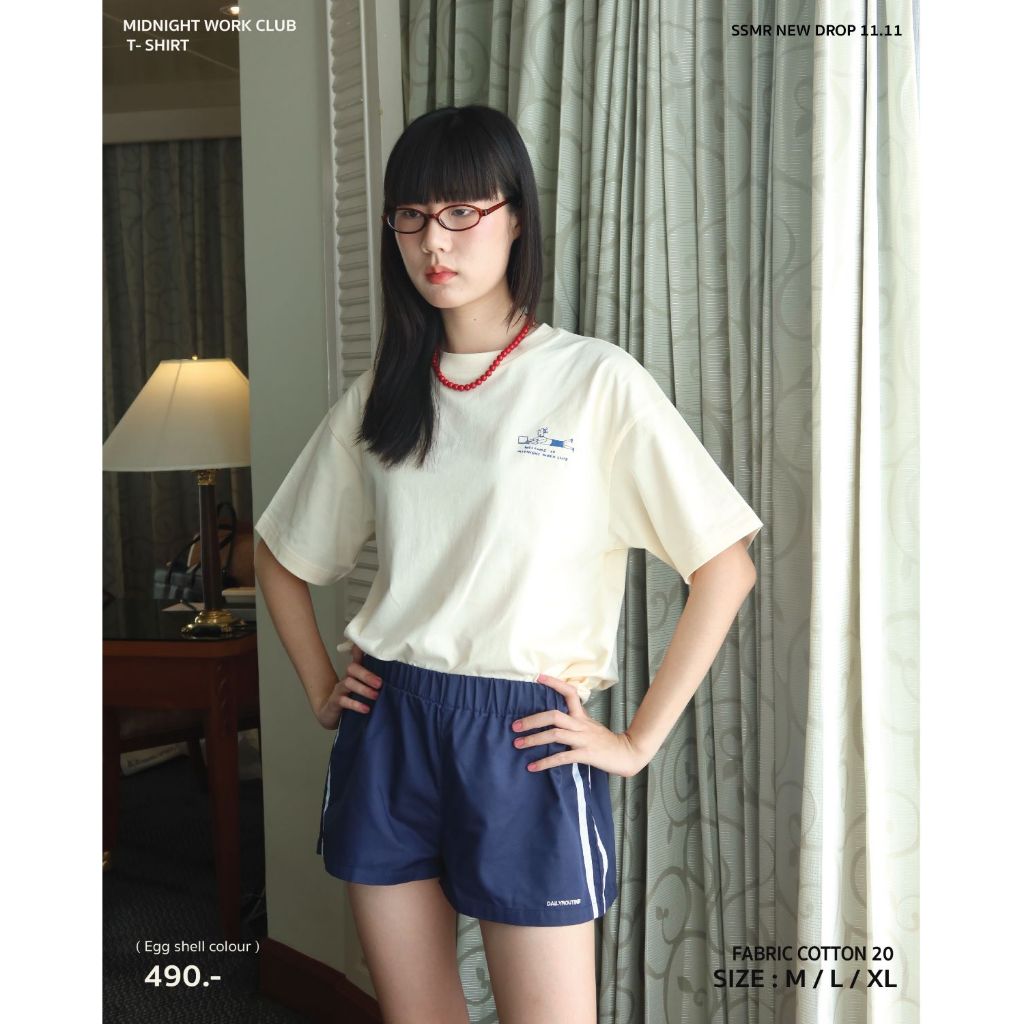 Summerstuff.marine - THE DAILY ROUTIN T-SHIRT ลาย MIDNIGHT WORK CLUB เสื้อยืด คอกลม ผ้าคอตตอน