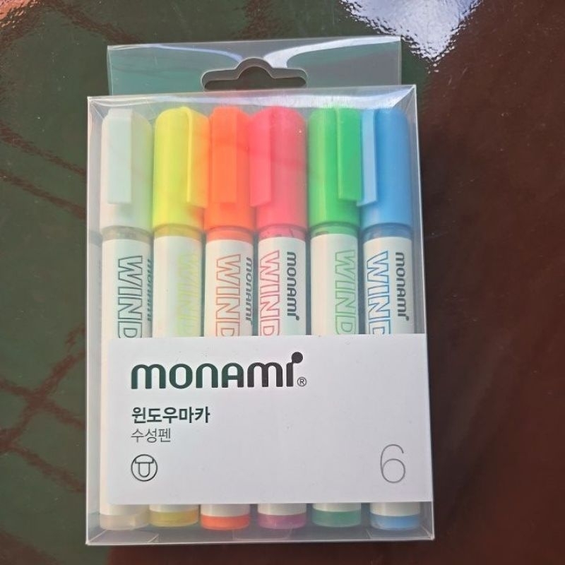 Monami ปากกาเขียนกระจก ลบได้ ชุด6สี