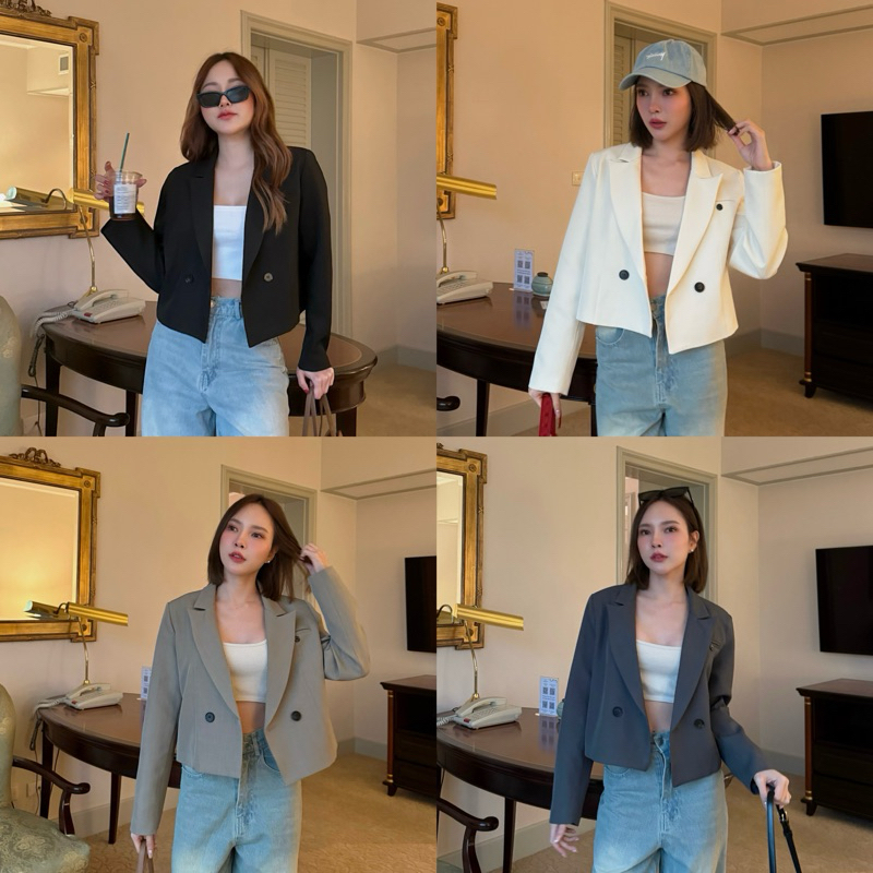 MALIMAYS - Miami blazer crop เบลเซอร์ทรงครอป
